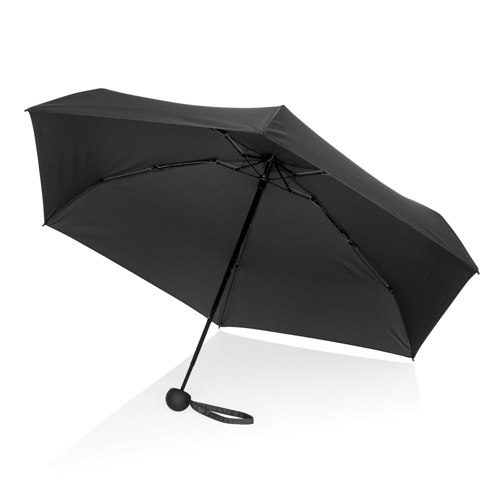 19.5' Aware™ RPET super mini manual 190T Pongee umbrella - Black