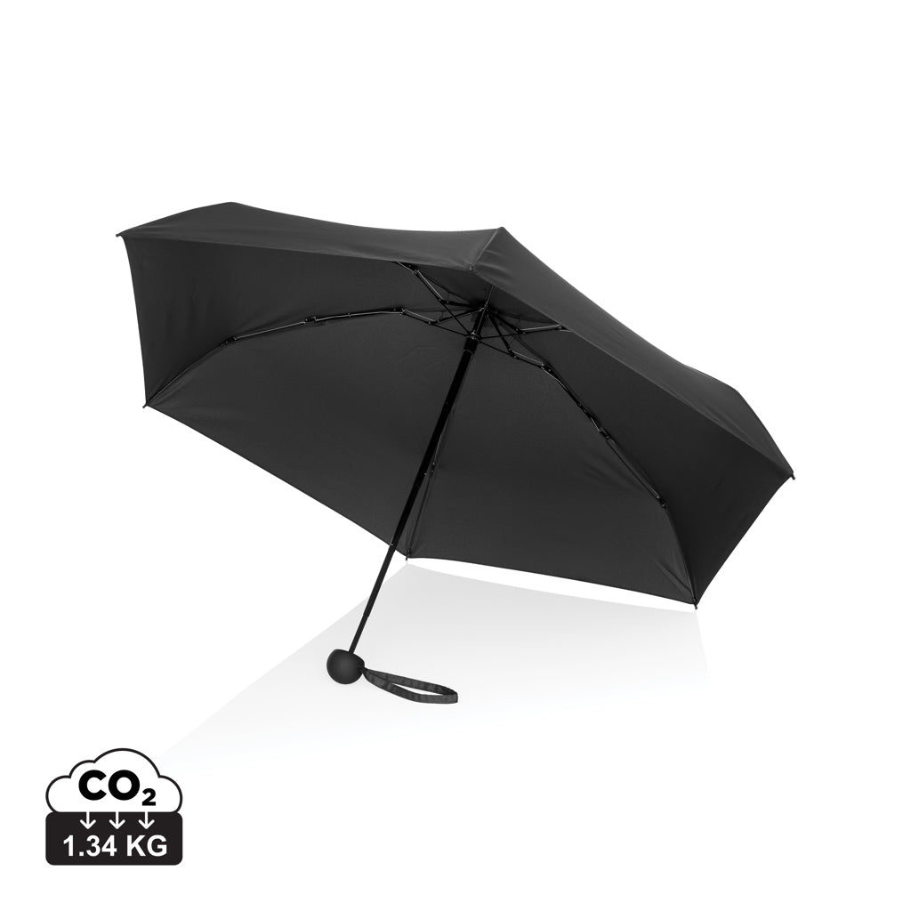 19.5' Aware™ RPET super mini manual 190T Pongee umbrella - Black