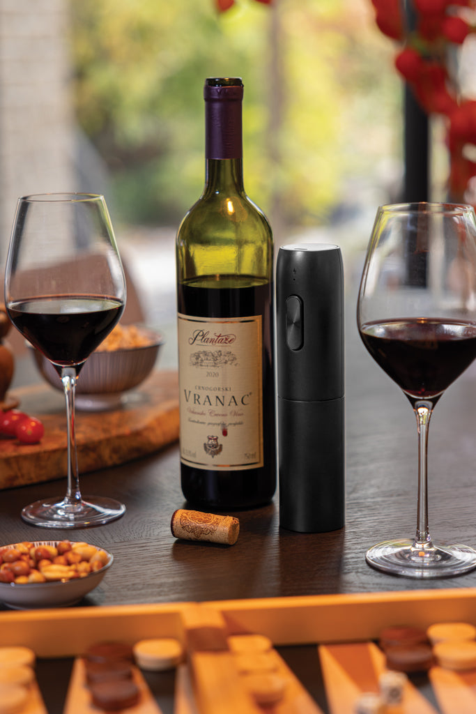 Vino re-chargeable electric wine opener - Black