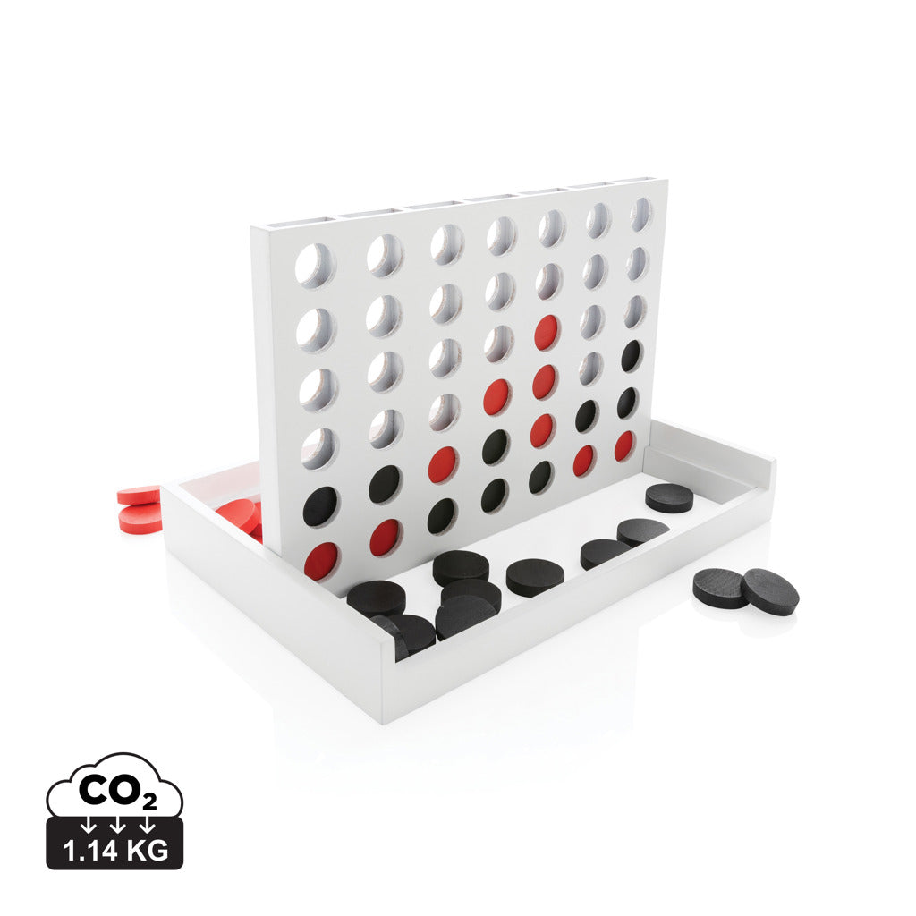 Connect four wooden game - White