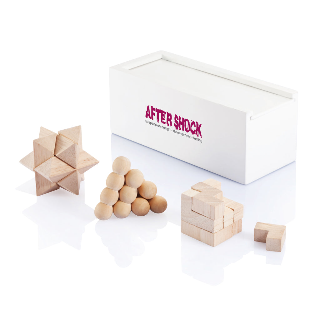 3 pcs brain teaser set - White