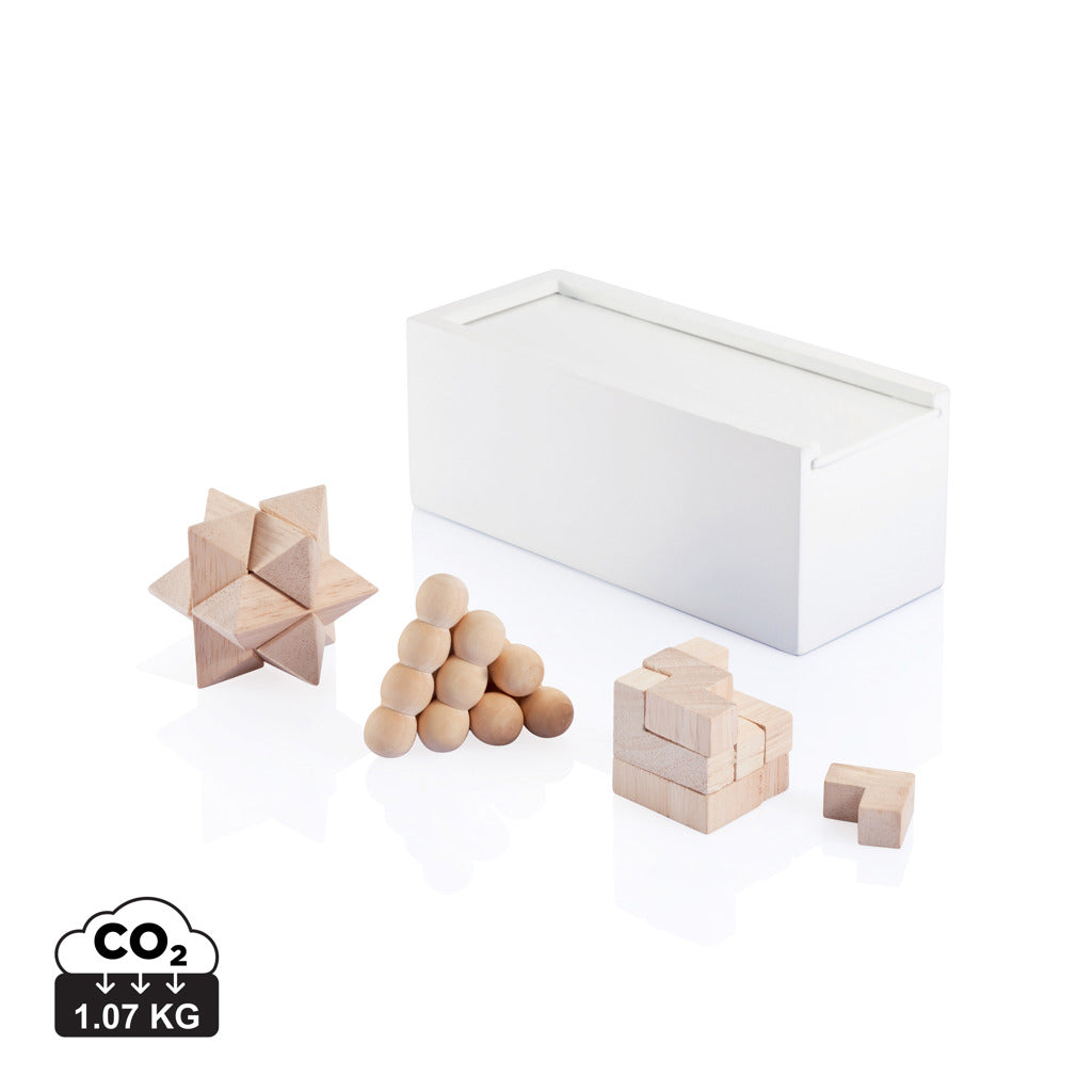 3 pcs brain teaser set - White