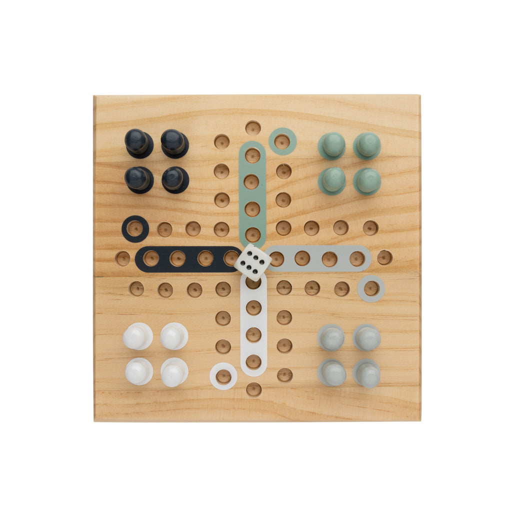 Claire wooden Ludo game - Brown