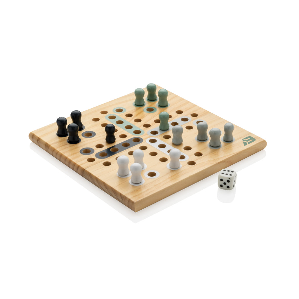 Claire wooden Ludo game - Brown