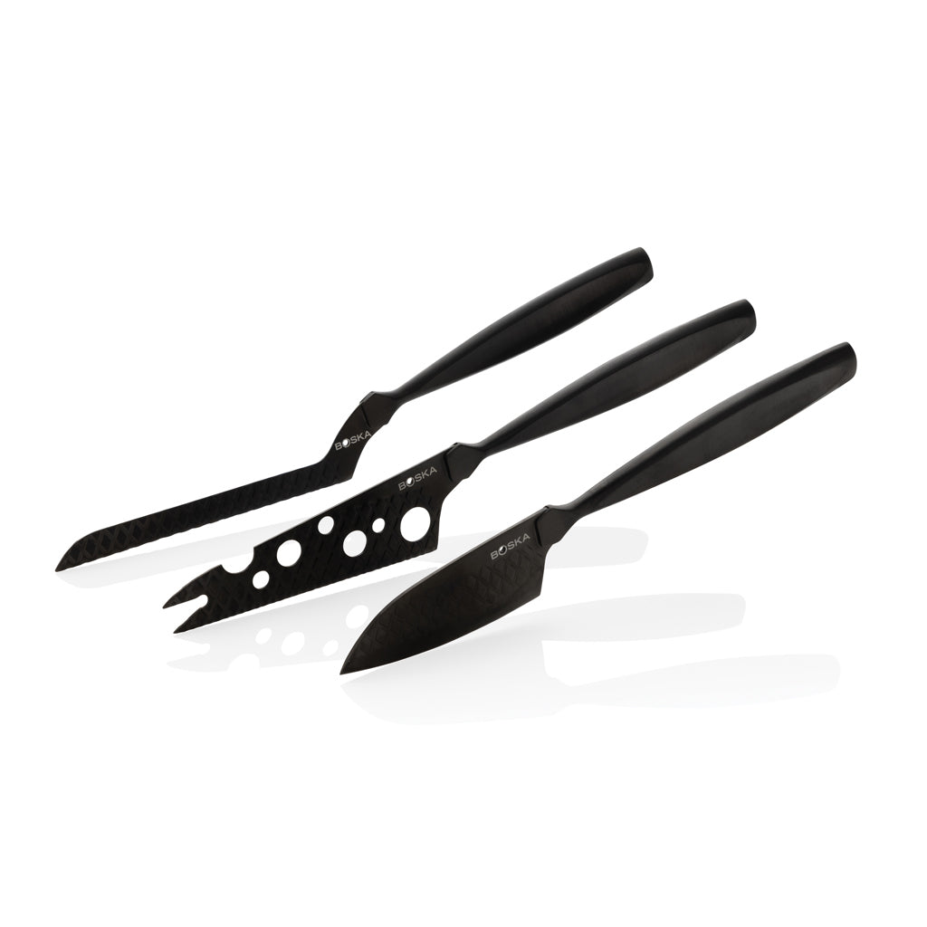 BOSKA Cheese Knife Set Monaco+ Black - Black