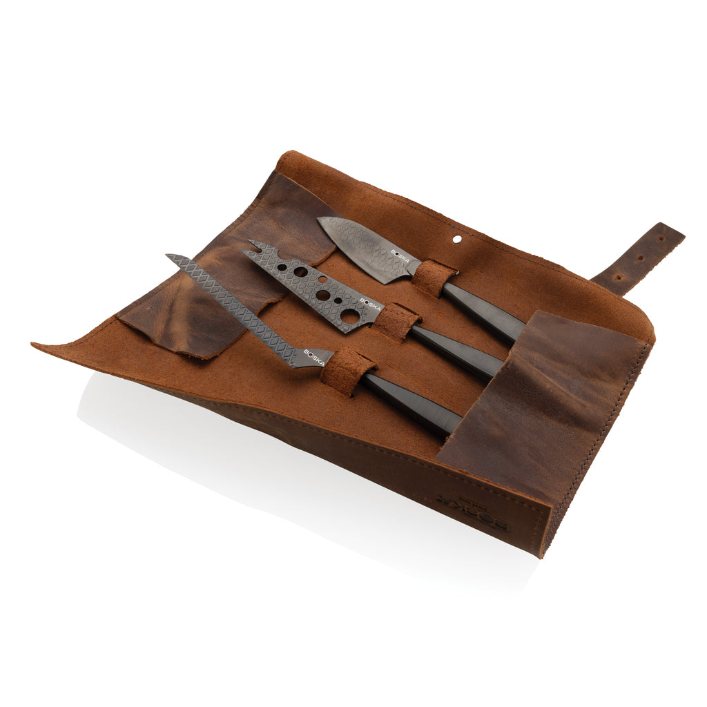 BOSKA Cheese Knife Set Monaco+ Black - Black
