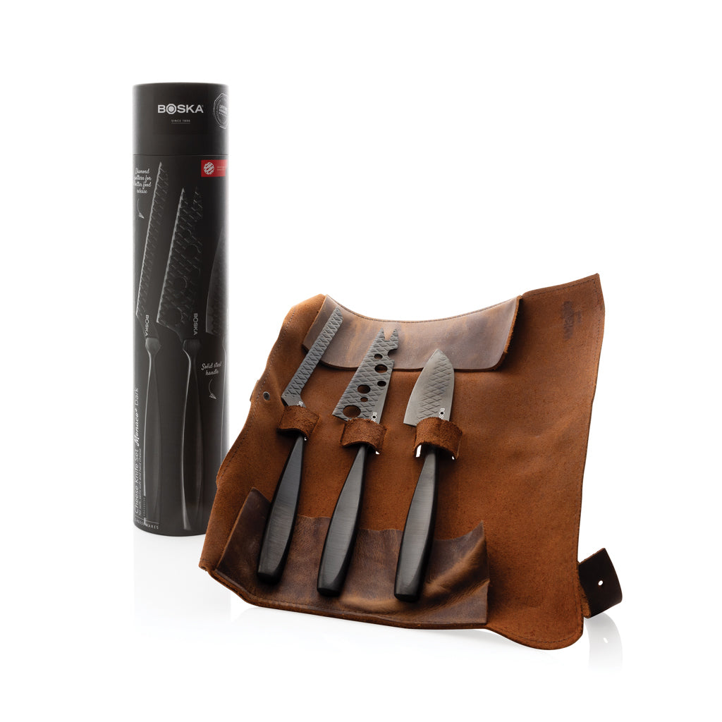 BOSKA Cheese Knife Set Monaco+ Black - Black