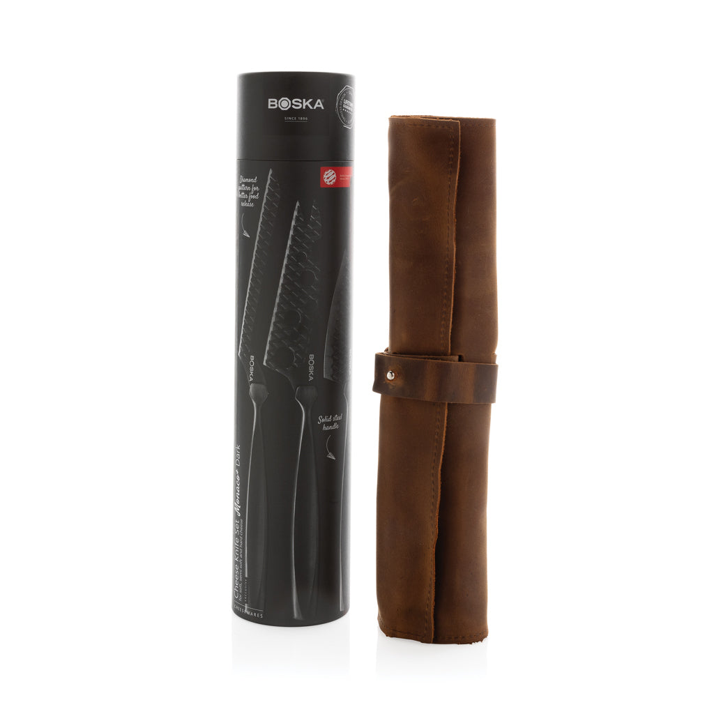 BOSKA Cheese Knife Set Monaco+ Black - Black