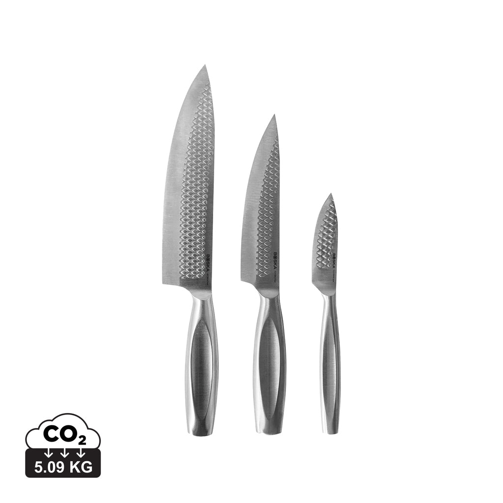 BOSKA Kitchen Knives Monaco+, set of 3 - Steel