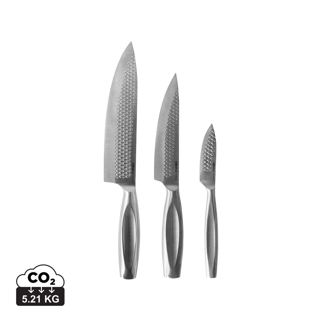 BOSKA Kitchen Knives Monaco+, set of 3 - Steel