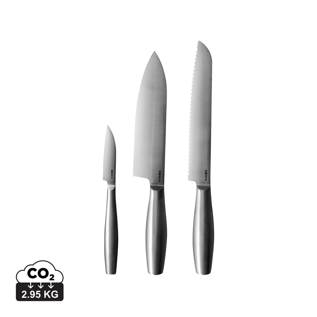 BOSKA Kitchen Knives Copenhagen, set of 3 - Steel