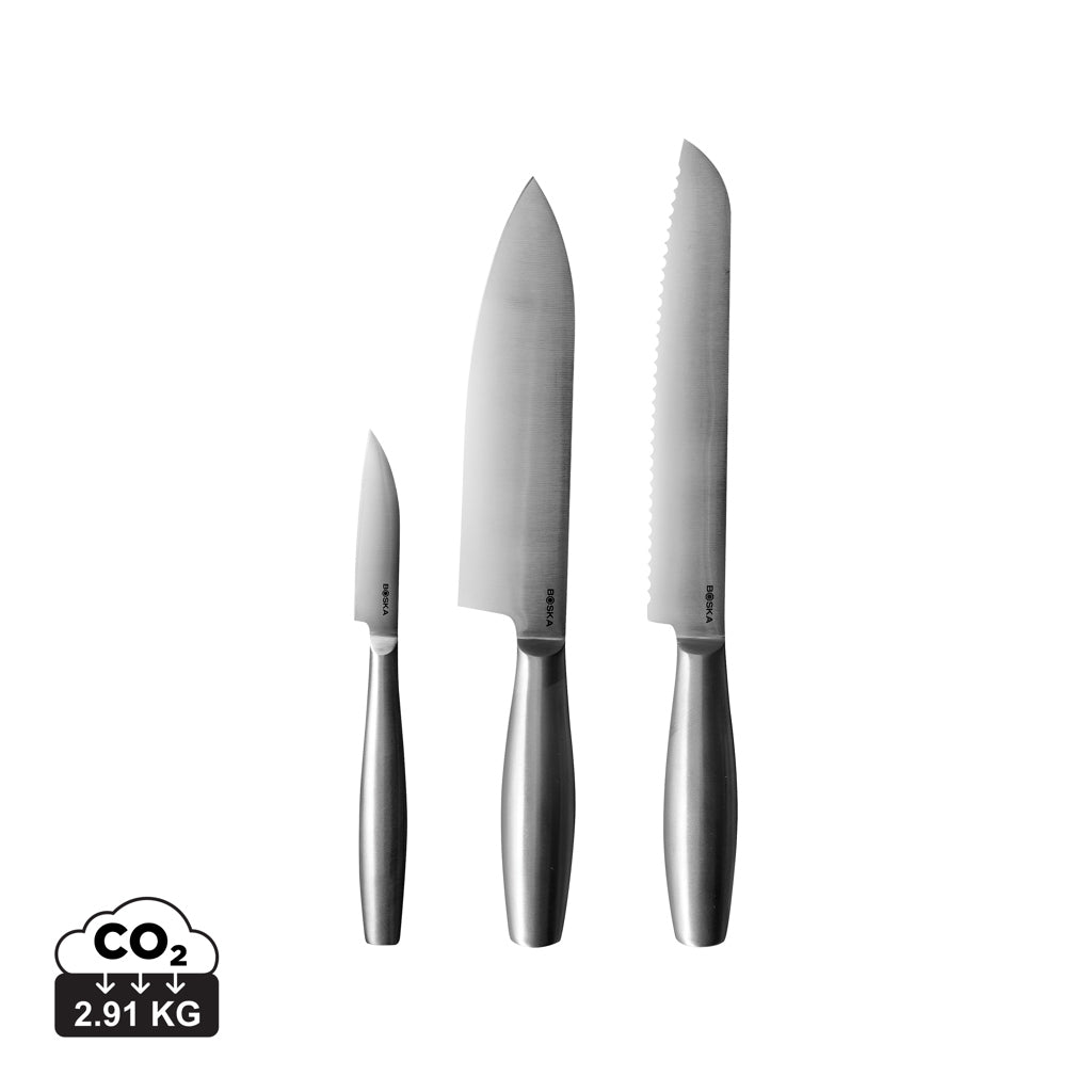BOSKA Kitchen Knives Copenhagen, set of 3 - Steel