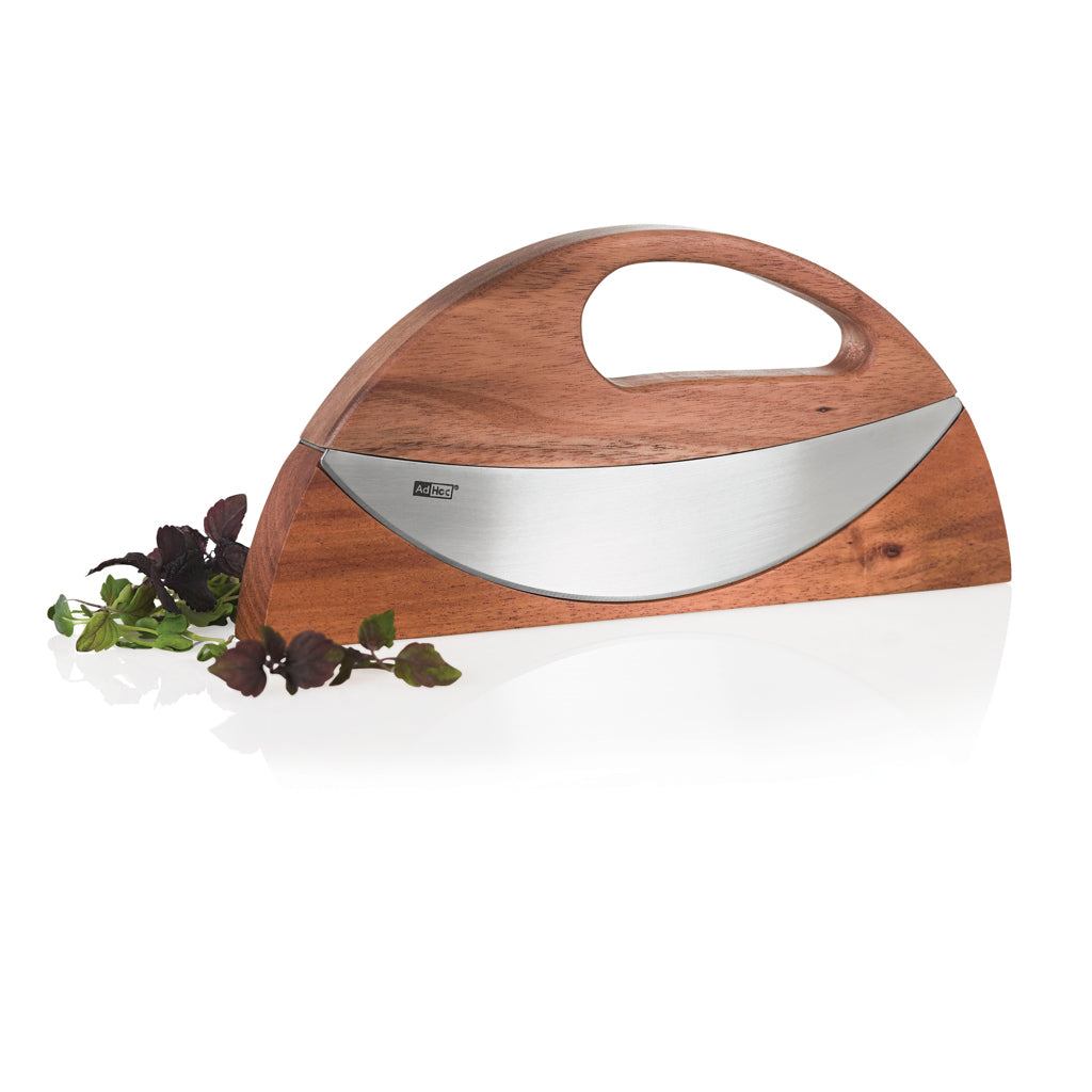 AdHoc Wave Universal chopping knife and pizza cutter - Brown