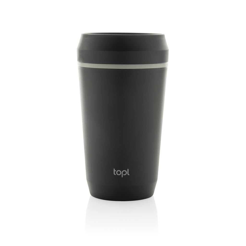 Topl Recycled Plastic To Go Tumbler Patented 360 Lid 354ml - Grey