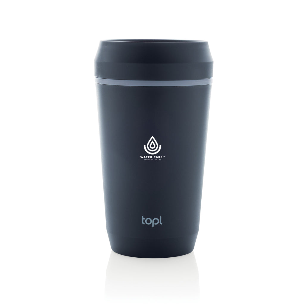 Topl Recycled Plastic To Go Tumbler Patented 360 Lid 354ml - Navy