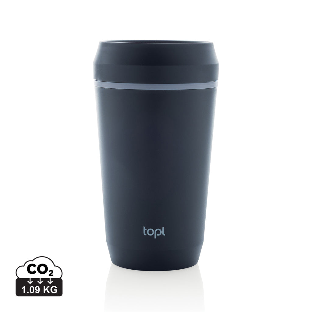Topl Recycled Plastic To Go Tumbler Patented 360 Lid 354ml - Navy
