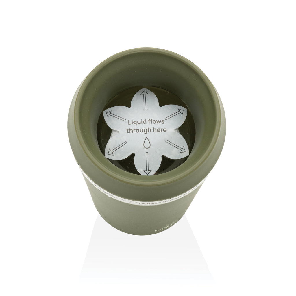 Topl Recycled Plastic To Go Tumbler Patented 360 Lid 354ml - Green