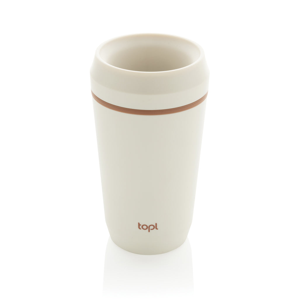 Topl Recycled Plastic To Go Tumbler Patented 360 Lid 354ml - White