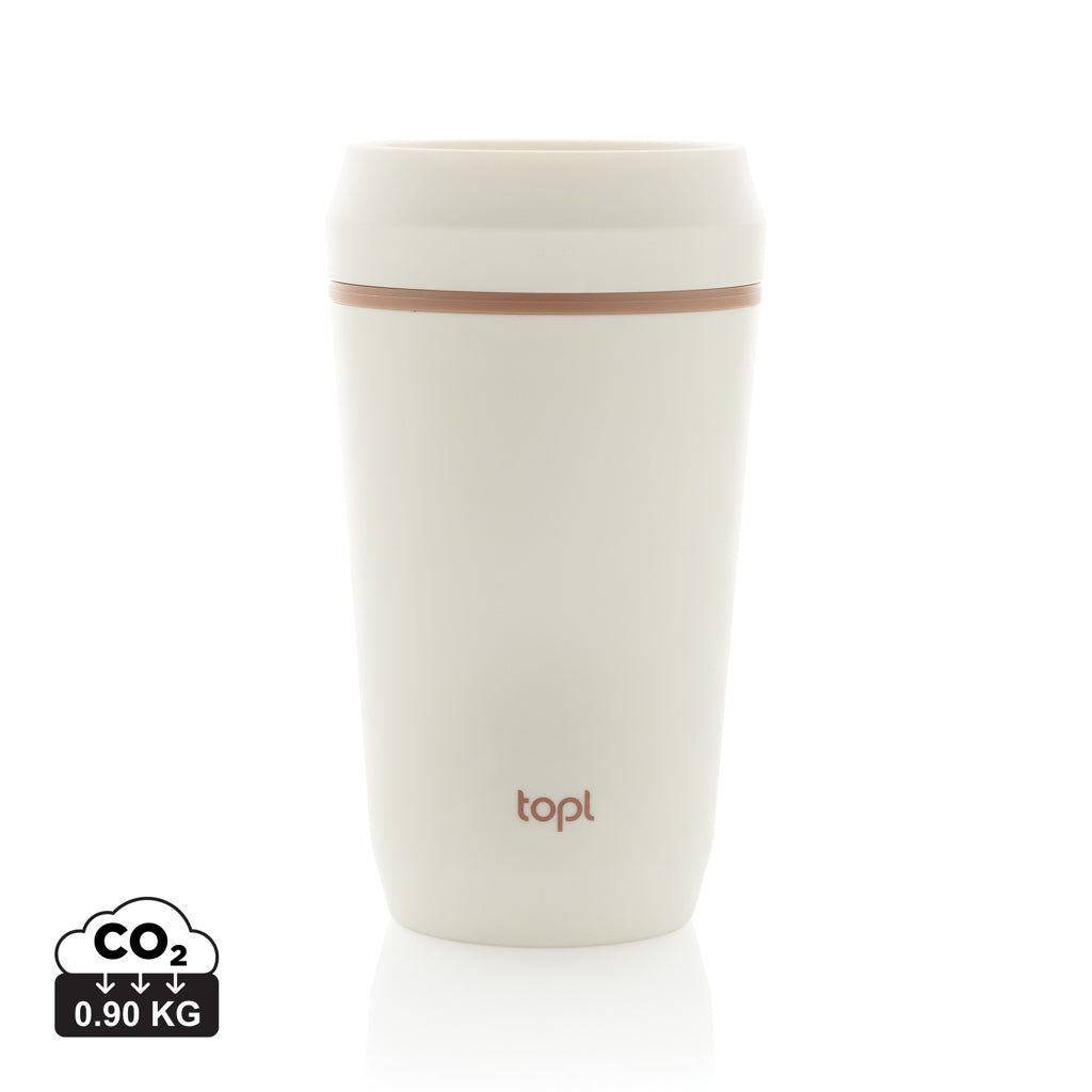 Topl Recycled Plastic To Go Tumbler Patented 360 Lid 354ml - White