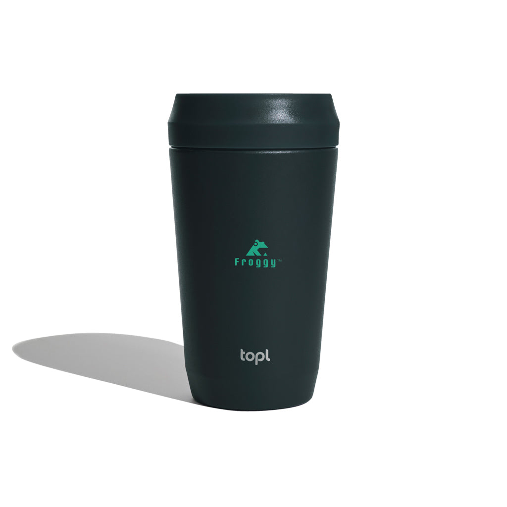 Topl Recycled Steel To Go Tumbler Patented 360 Lid 354ml - Grey