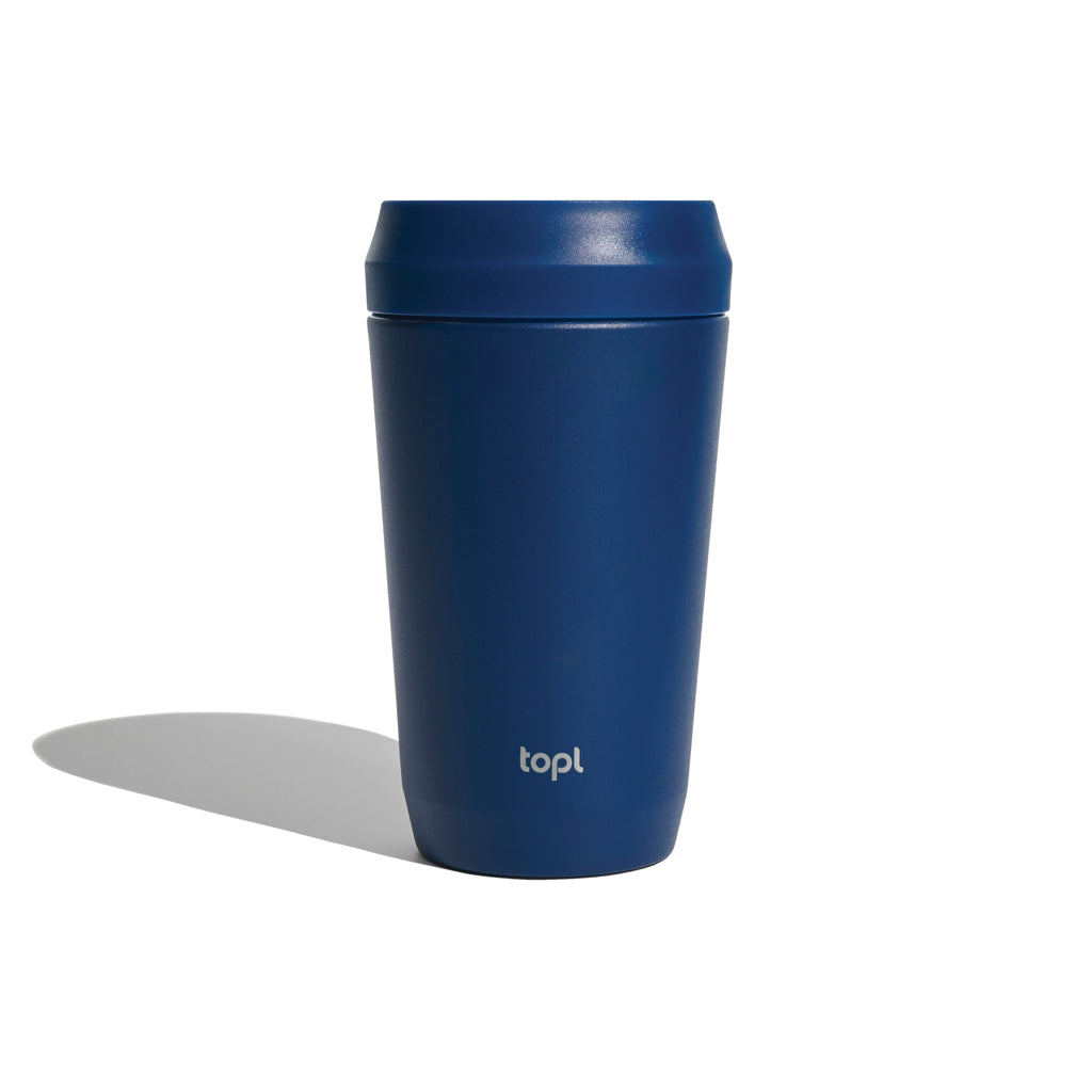 Topl Recycled Steel To Go Tumbler Patented 360 Lid 354ml - Navy
