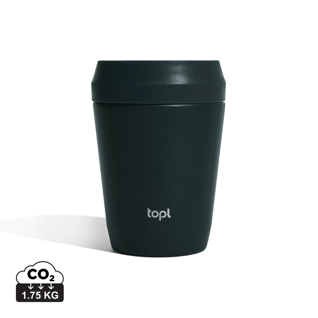 Topl Recycled Steel To Go Tumbler Patented 360 Lid 235ml - Grey