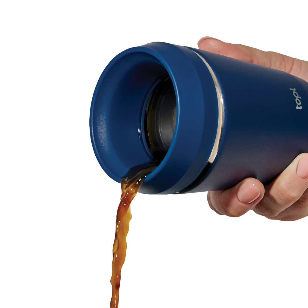 Topl Recycled Steel To Go Tumbler Patented 360 Lid 235ml - Navy
