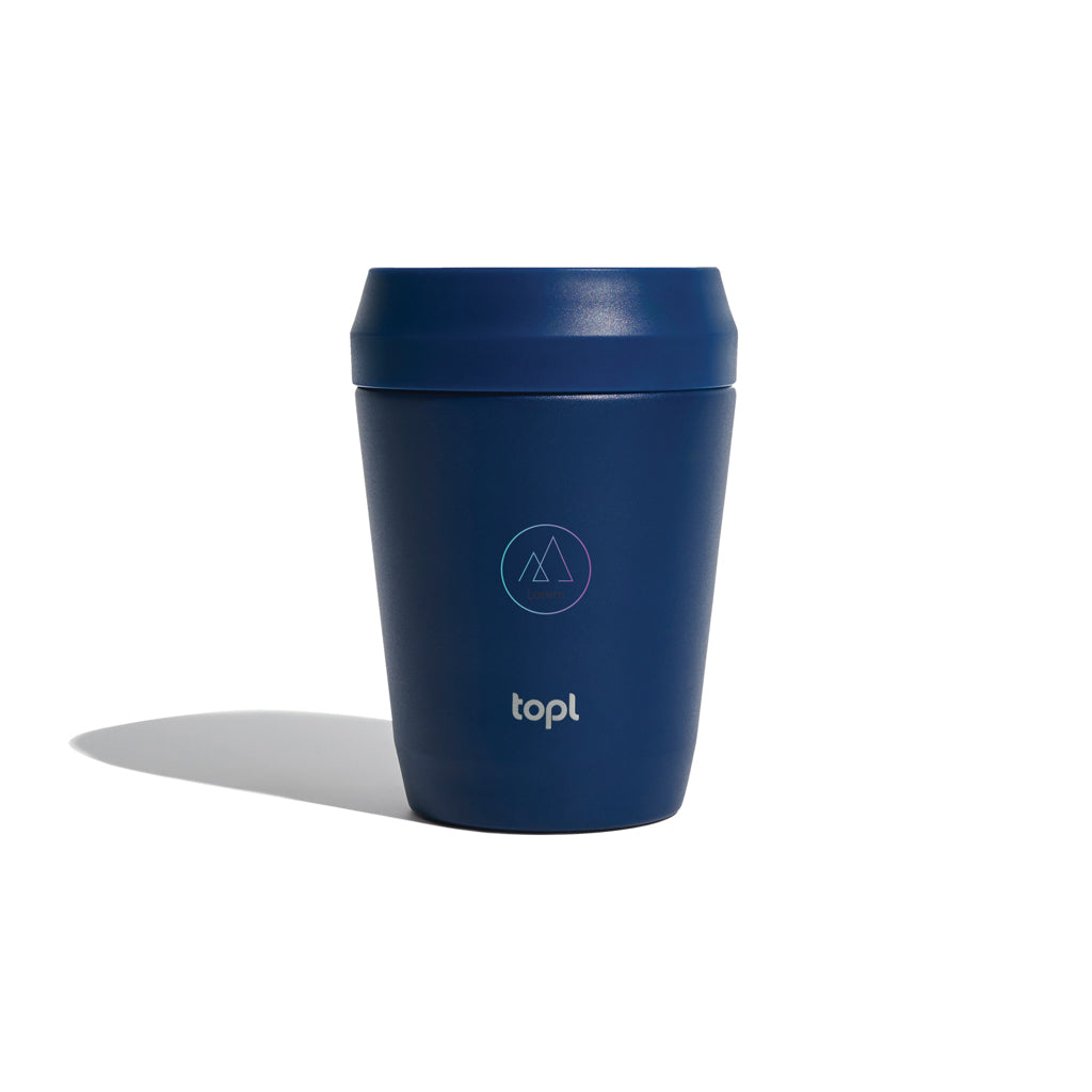 Topl Recycled Steel To Go Tumbler Patented 360 Lid 235ml - Navy