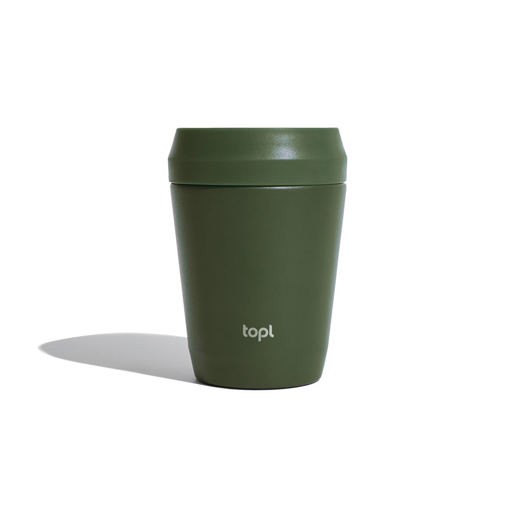 Topl Recycled Steel To Go Tumbler Patented 360 Lid 235ml - Green