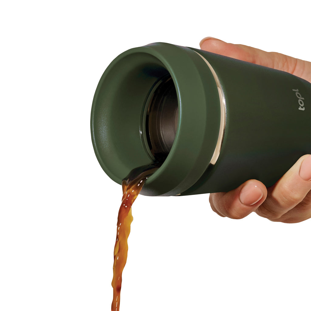 Topl Recycled Steel To Go Tumbler Patented 360 Lid 235ml - Green