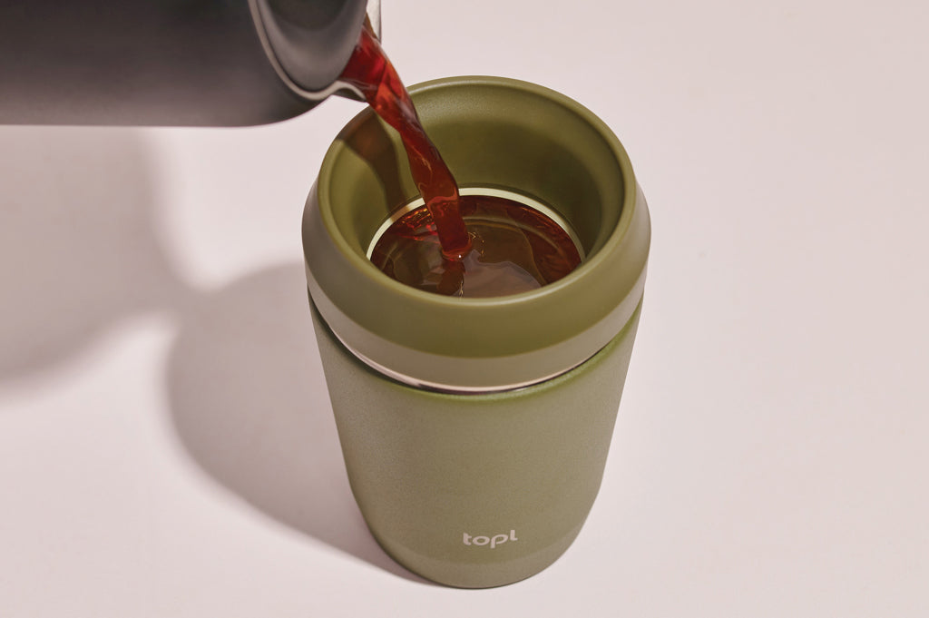 Topl Recycled Steel To Go Tumbler Patented 360 Lid 235ml - Green