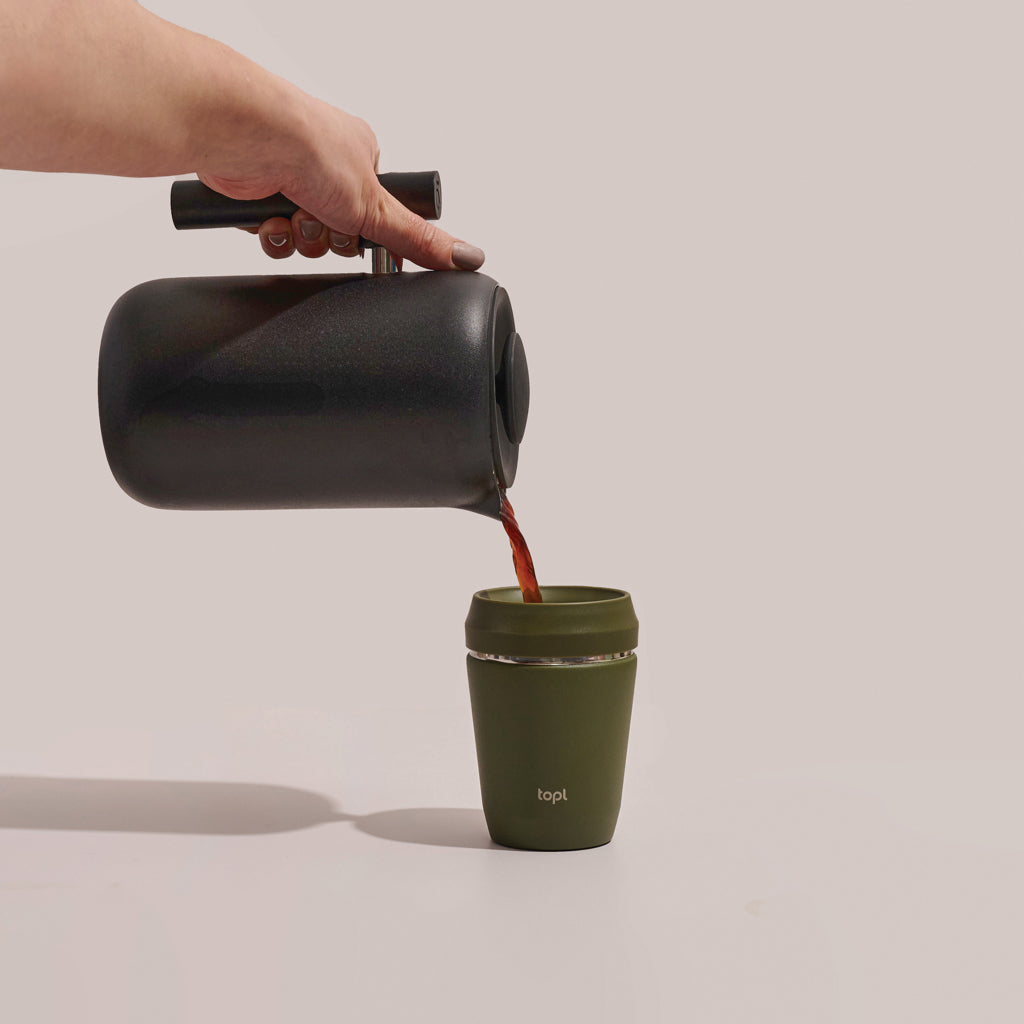 Topl Recycled Steel To Go Tumbler Patented 360 Lid 235ml - Green
