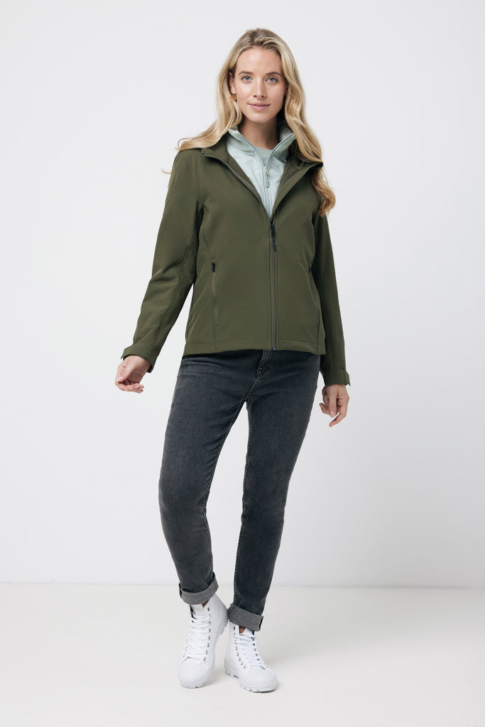 IQONIQ Makalu women recycled polyester soft shell jacket - Khaki