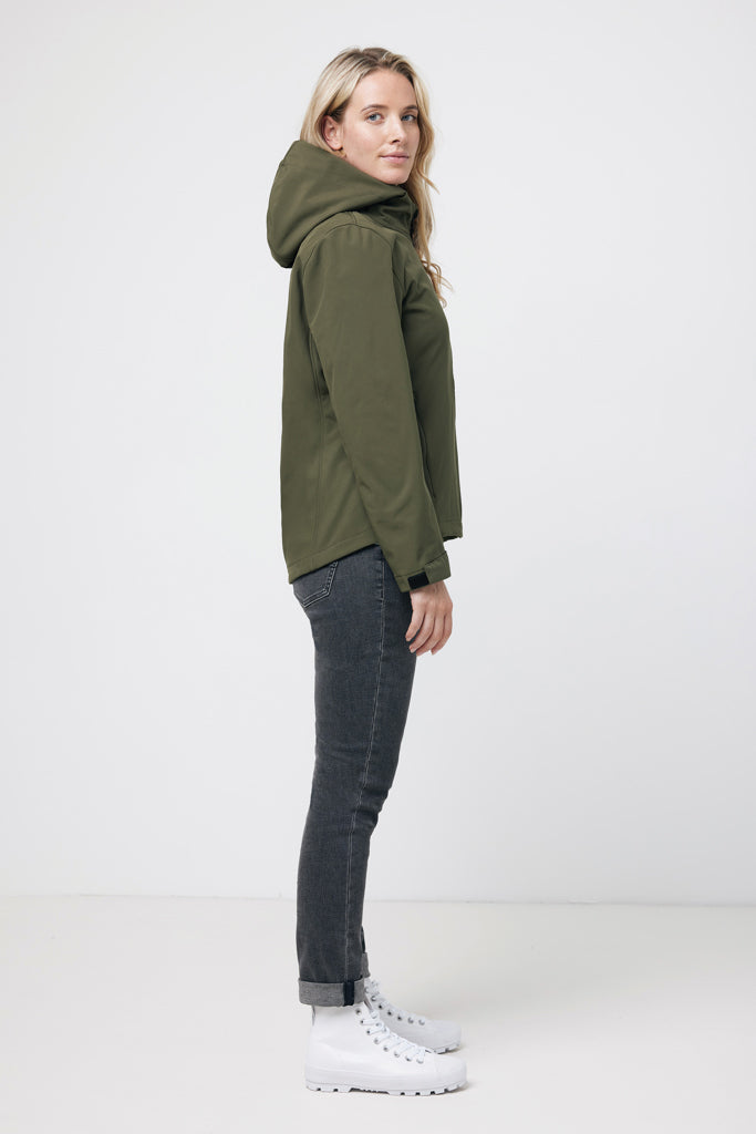 IQONIQ Makalu women recycled polyester soft shell jacket - Khaki