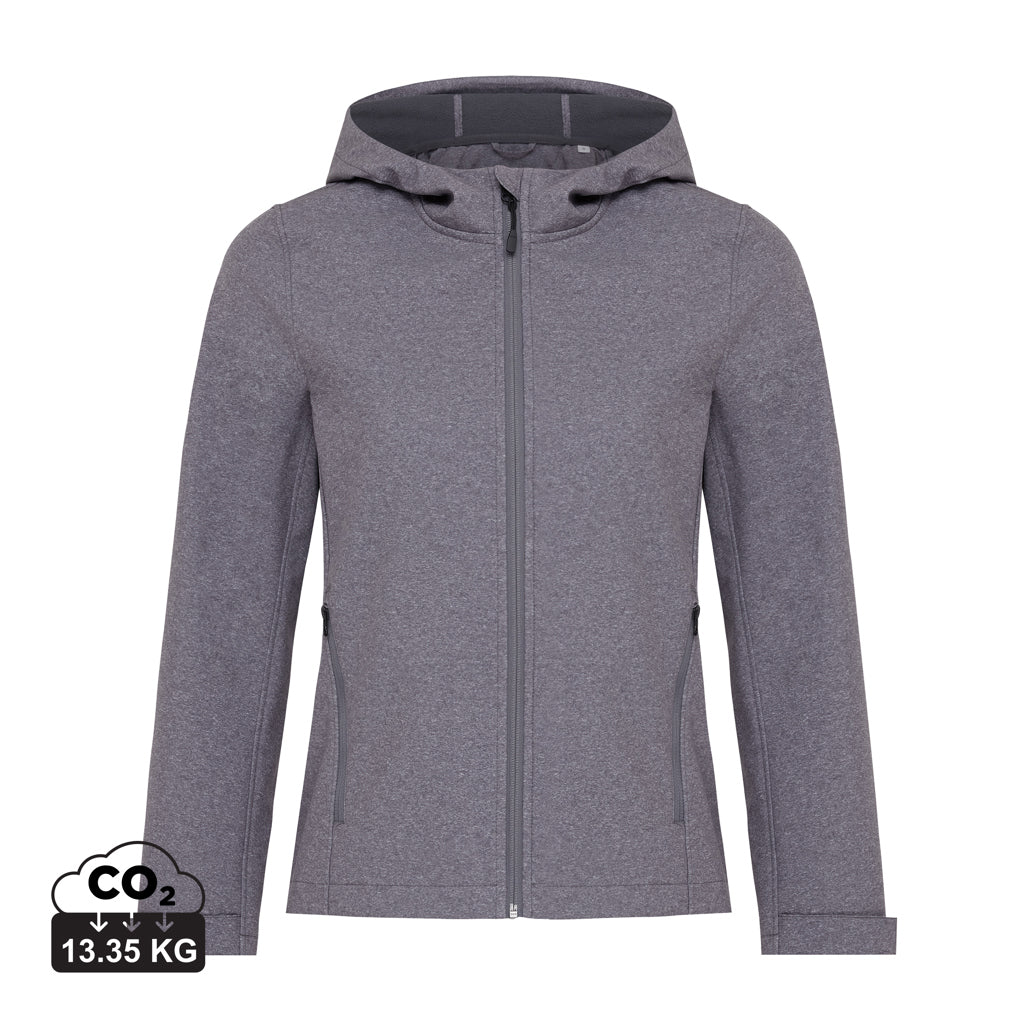 IQONIQ Makalu women recycled polyester soft shell jacket - Vulcano Heather Grey