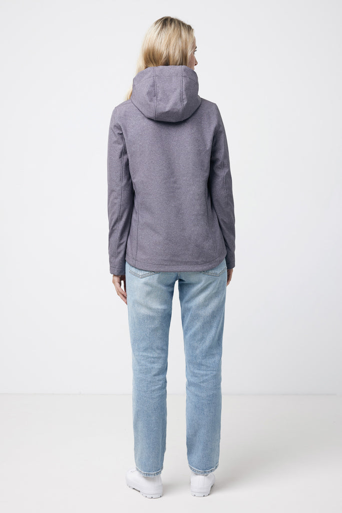 IQONIQ Makalu women recycled polyester soft shell jacket - Vulcano Heather Grey