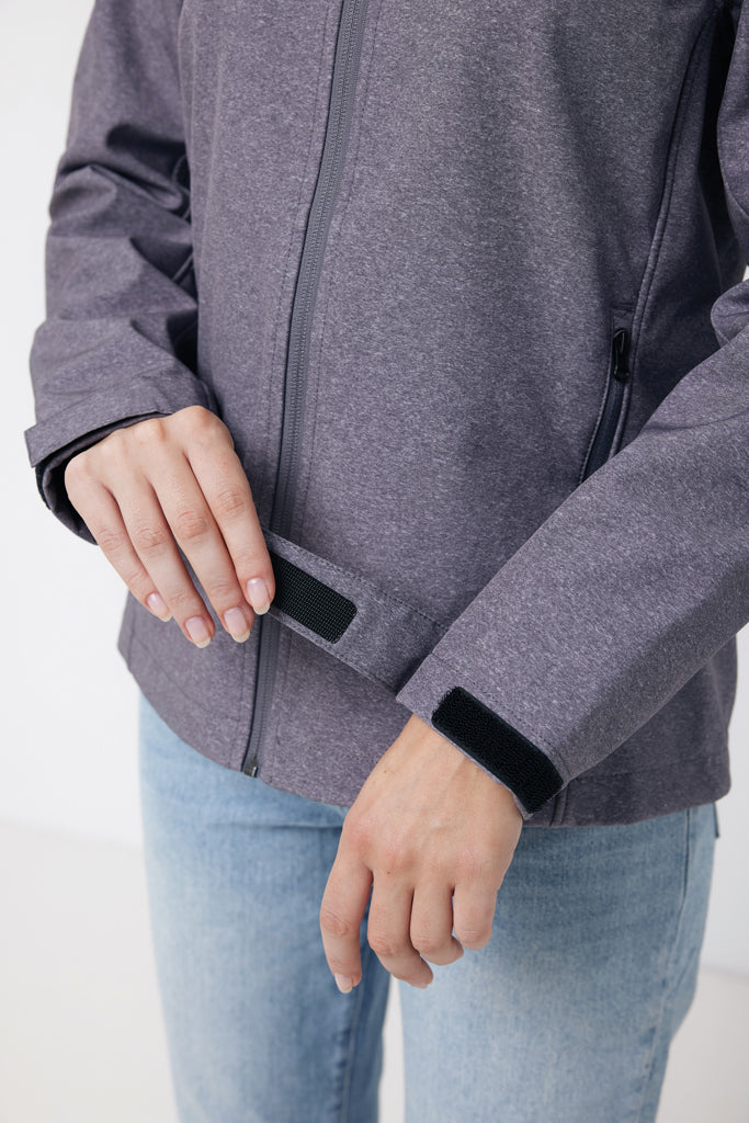 IQONIQ Makalu women recycled polyester soft shell jacket - Vulcano Heather Grey