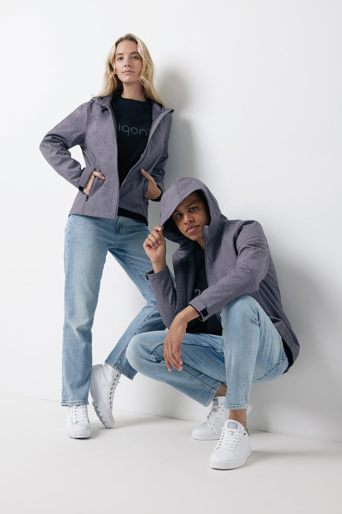IQONIQ Makalu women recycled polyester soft shell jacket - Vulcano Heather Grey