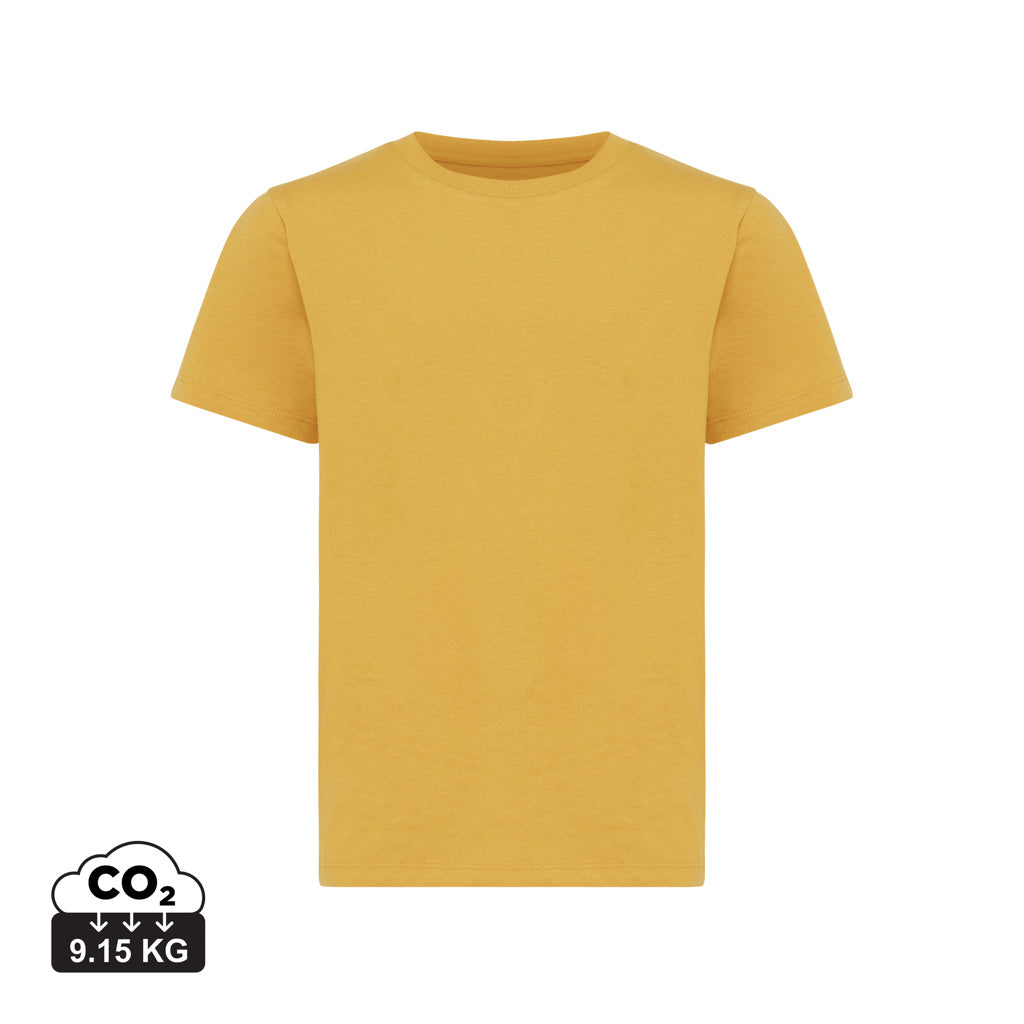 IQONIQ Koli kids lightweight recycled cotton t-shirt - Ochre Yellow