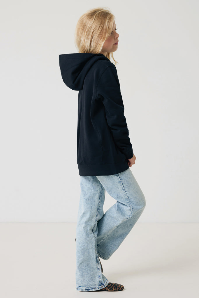 IQONIQ Yengo kids recycled cotton hoodie with sidepockets - Black