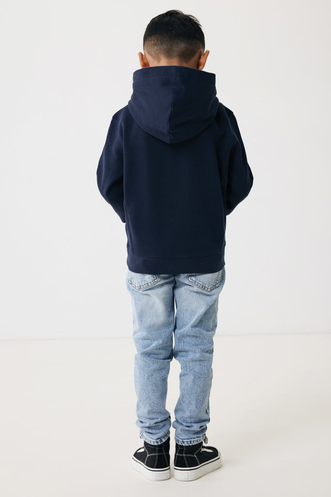 IQONIQ Yengo kids recycled cotton hoodie with sidepockets - Navy