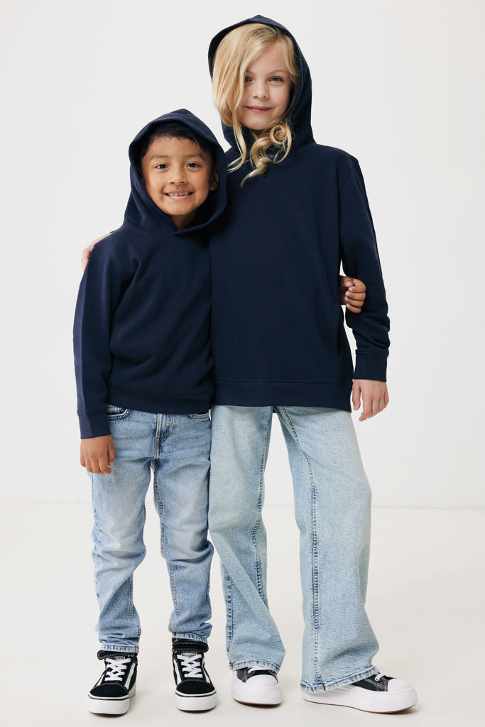IQONIQ Yengo kids recycled cotton hoodie with sidepockets - Navy
