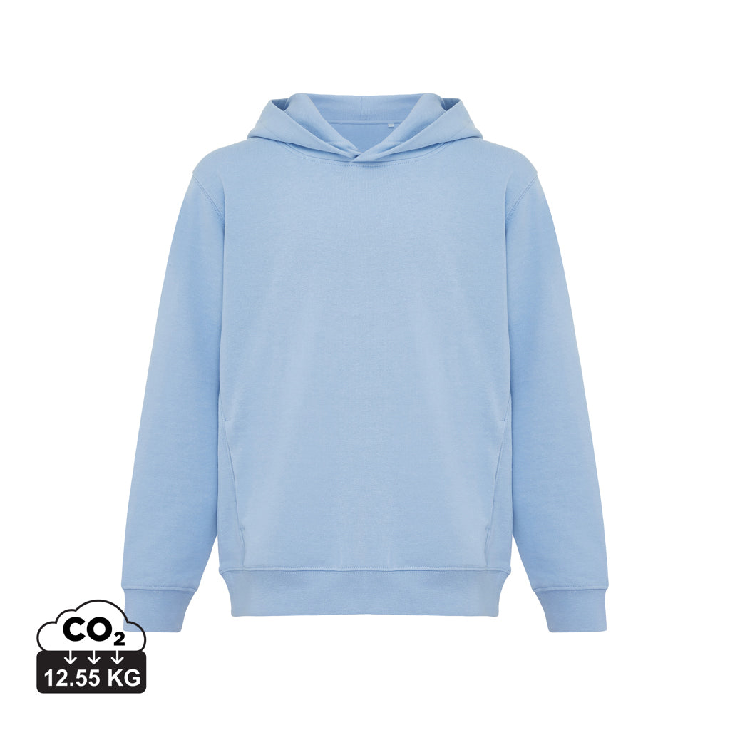 IQONIQ Yengo kids recycled cotton hoodie with sidepockets - Sky Blue