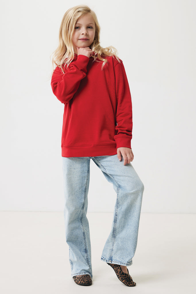 IQONIQ Yengo kids recycled cotton hoodie with sidepockets - Red