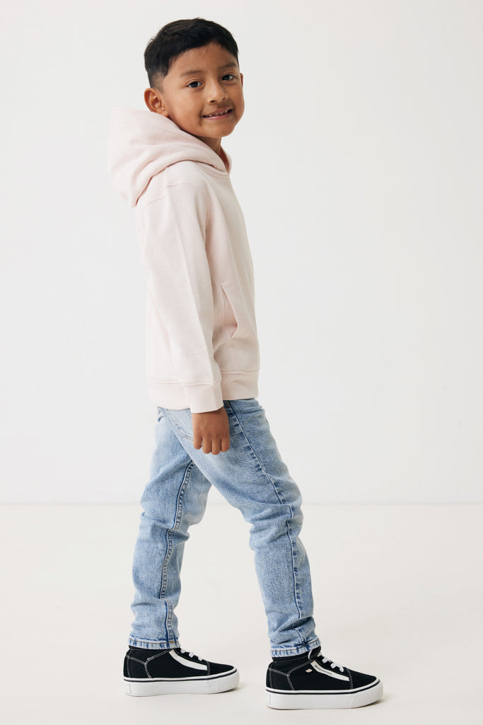 IQONIQ Yengo kids recycled cotton hoodie with sidepockets - Cloud Pink
