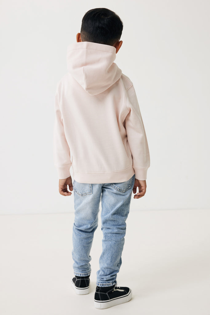 IQONIQ Yengo kids recycled cotton hoodie with sidepockets - Cloud Pink