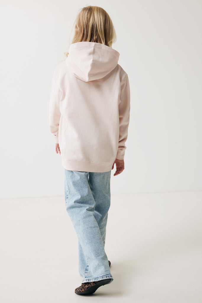 IQONIQ Yengo kids recycled cotton hoodie with sidepockets - Cloud Pink