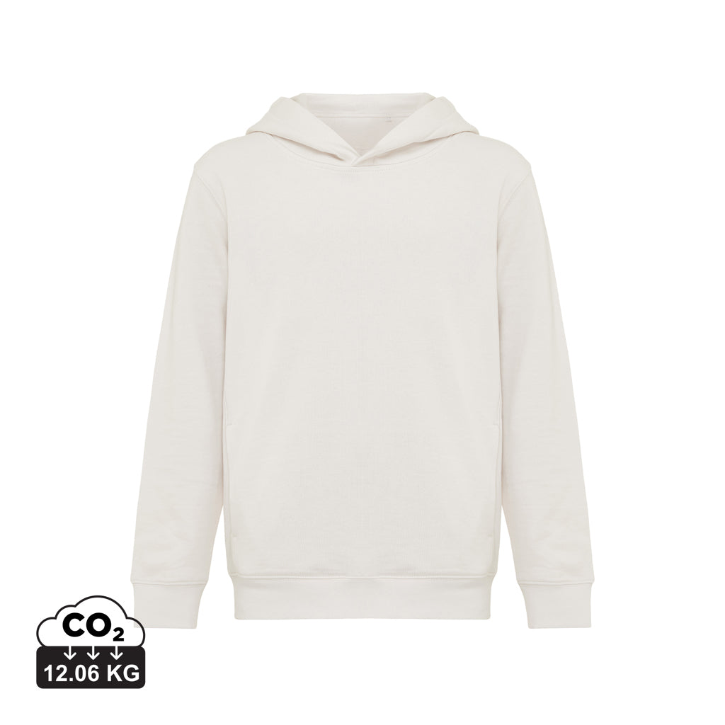 IQONIQ Yengo kids recycled cotton hoodie with sidepockets - Ivory White