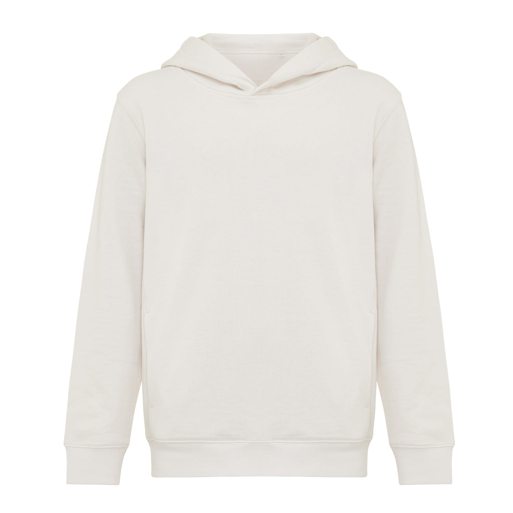 IQONIQ Yengo kids recycled cotton hoodie with sidepockets - Ivory White