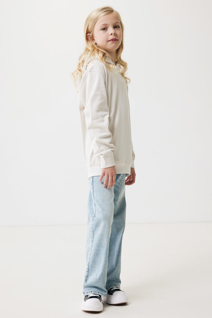IQONIQ Yengo kids recycled cotton hoodie with sidepockets - Ivory White